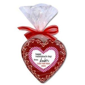 NEW Set of 24 Valentine's Heart Gift Labels Self Stick Die Cut for Bags/Cards